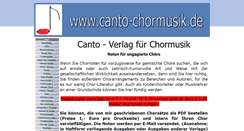 Desktop Screenshot of canto-chormusik.de