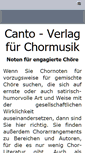Mobile Screenshot of canto-chormusik.de